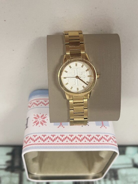 Tory Burch TBW2004 Gigi Ladies Gold Steel Watch 28mm Ivory Dial 3ATM Quartz main image 4